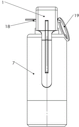 Hand casting type simulation bomb for training