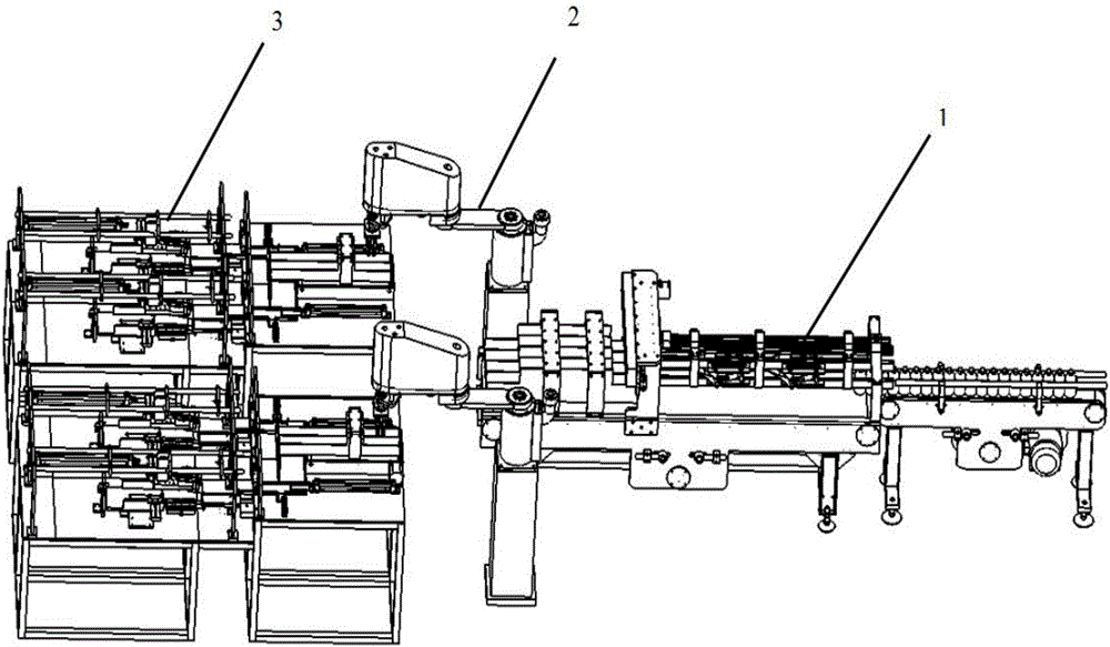 Separate bottle conveying and automatic packing device