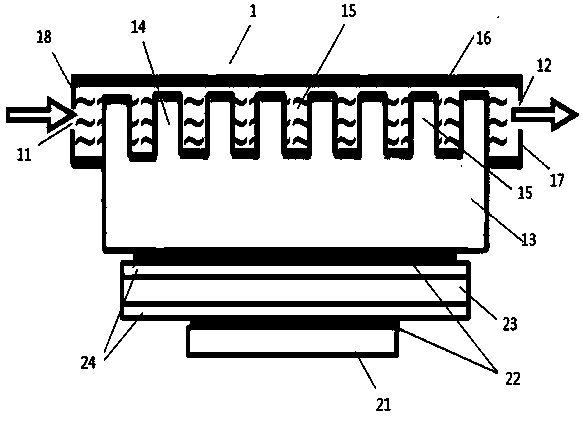 Radiating packaging structure of semiconductor power device