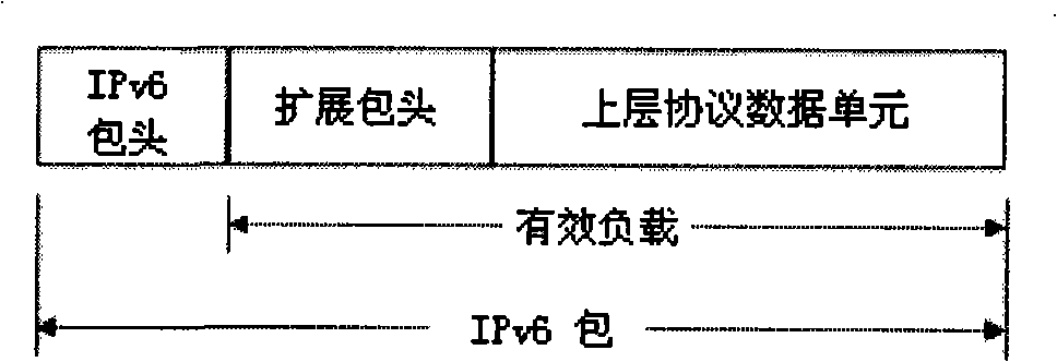 Fragmentation and reassembly method based on network protocol version six