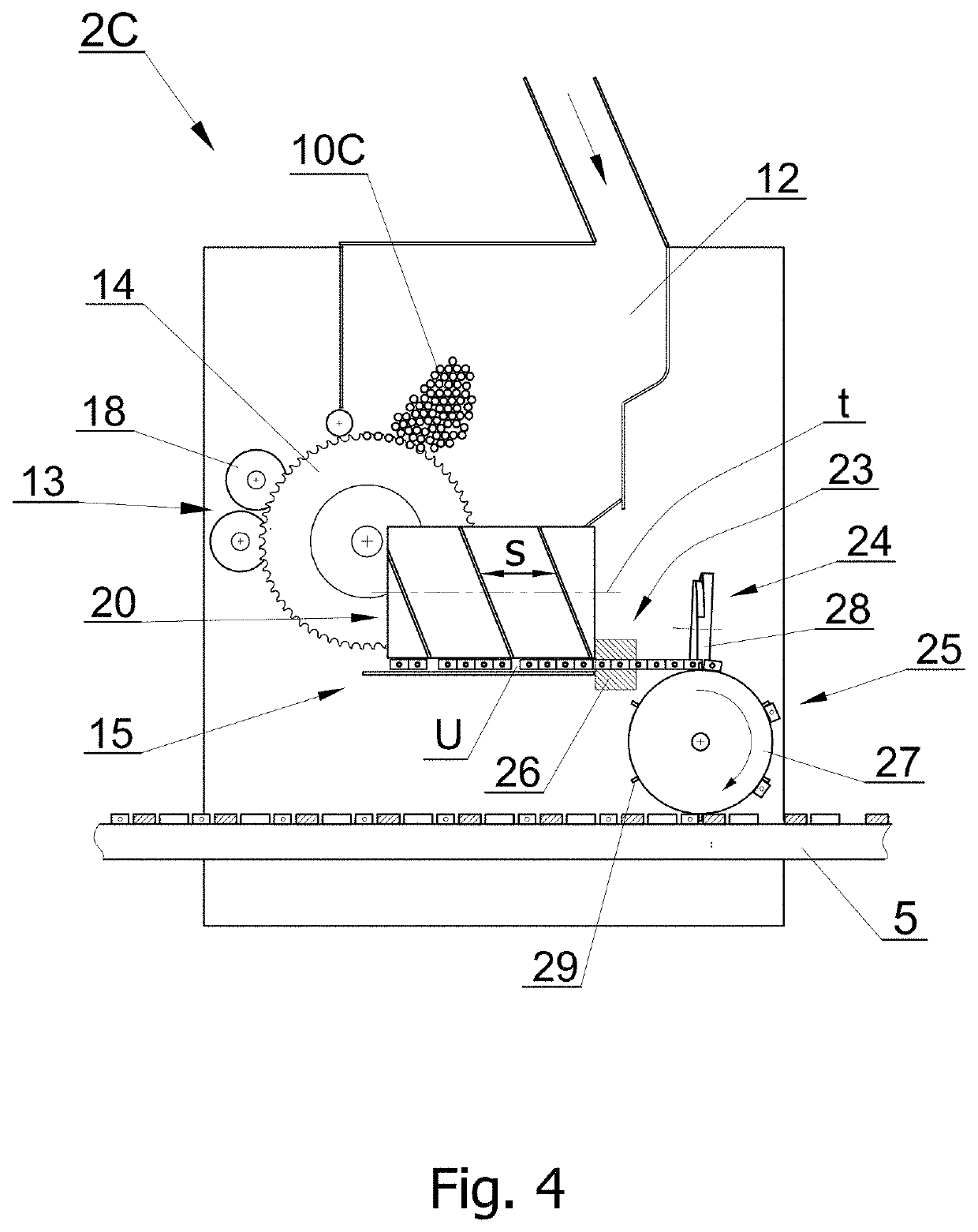 Feeding apparatus for feeding a tobacco industry segment