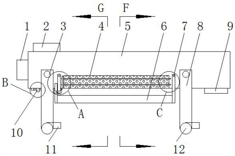 A rice processing conveying device with good mobile flexibility