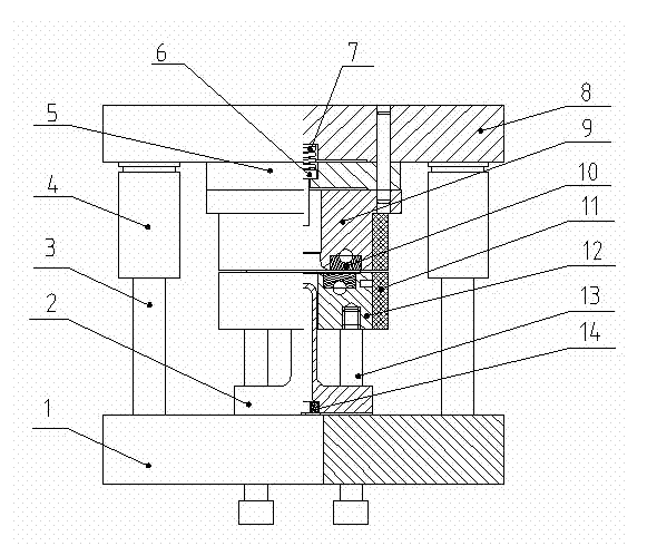 Temperature difference forming device and temperature difference forming method of automobile nut plate parts