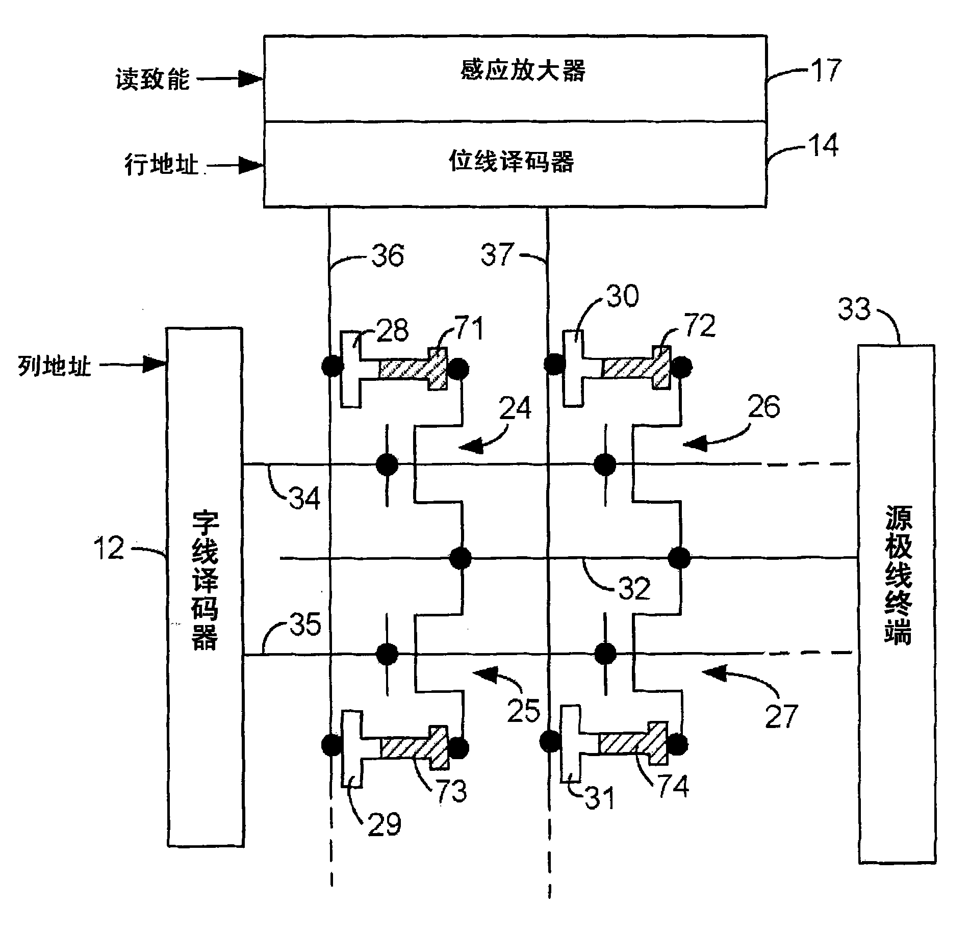 Memory cell having a buried phase change region and method for fabricating the same