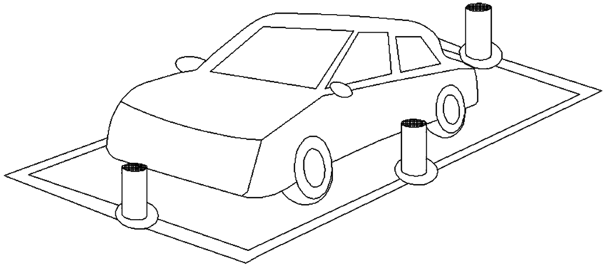 Landscape-type parking pile and smart parking management system and method provided with same