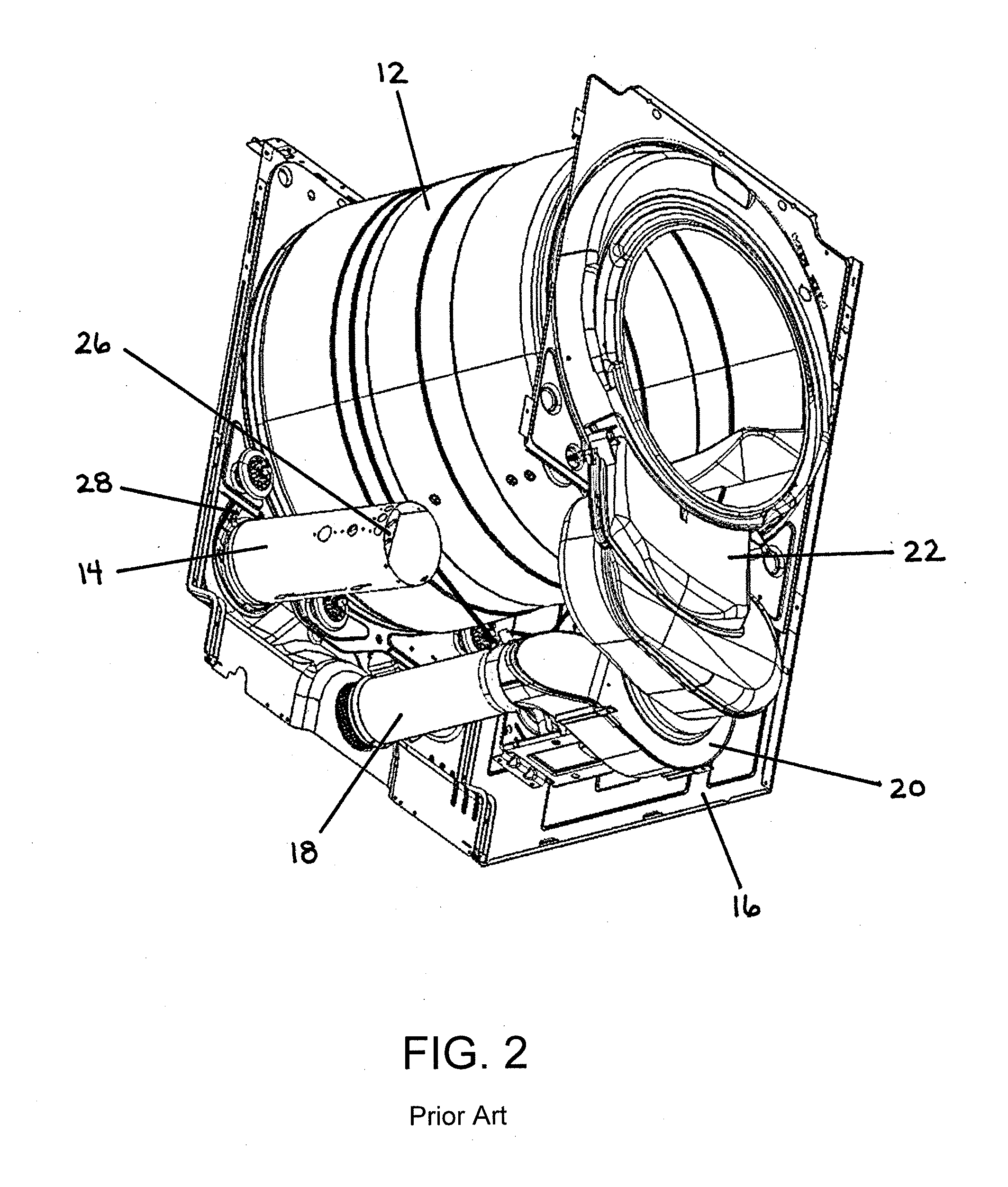 Dryer with Air Recirculation/Heat Exchange Subassembly