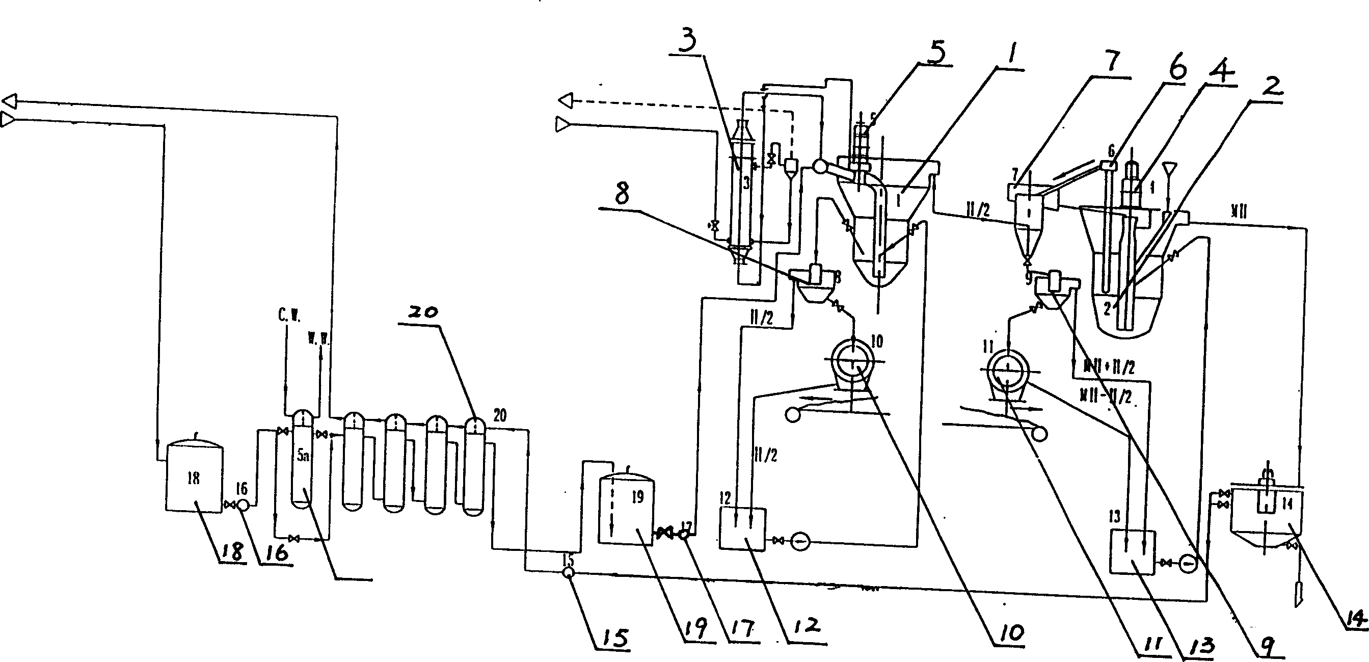 Combined production of alkali by using waste water