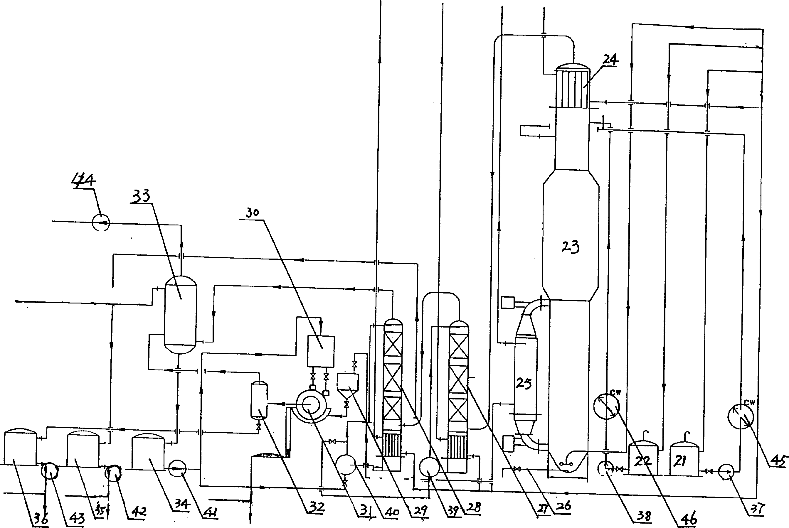 Combined production of alkali by using waste water