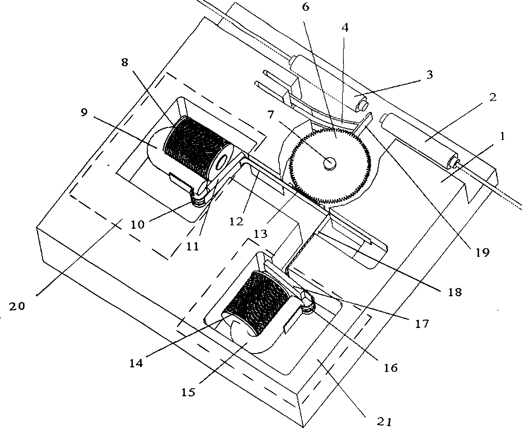 Adjustable digital electromagnetic driven light-barrier attenuator