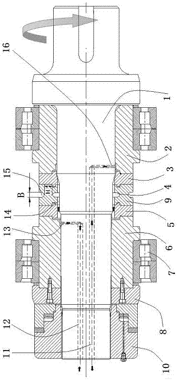 Main shaft assembly of continuous copper extruding machine