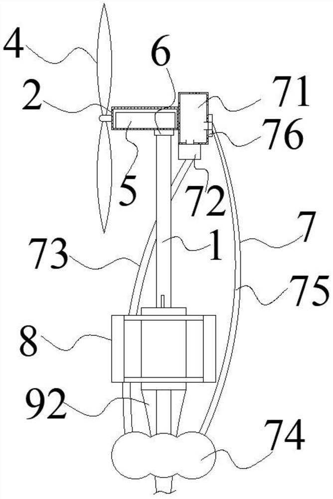 Offshore wind power generation device with seabed compressed air energy storage function