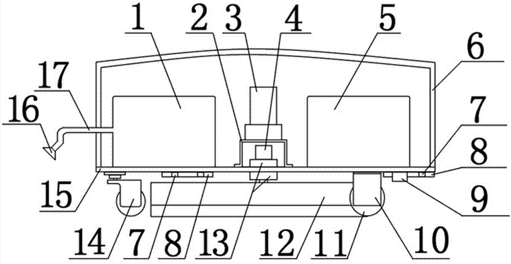 Embedded waxing and polishing machine for vehicles