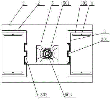 A tooling structure for three-phase inductance coil combination