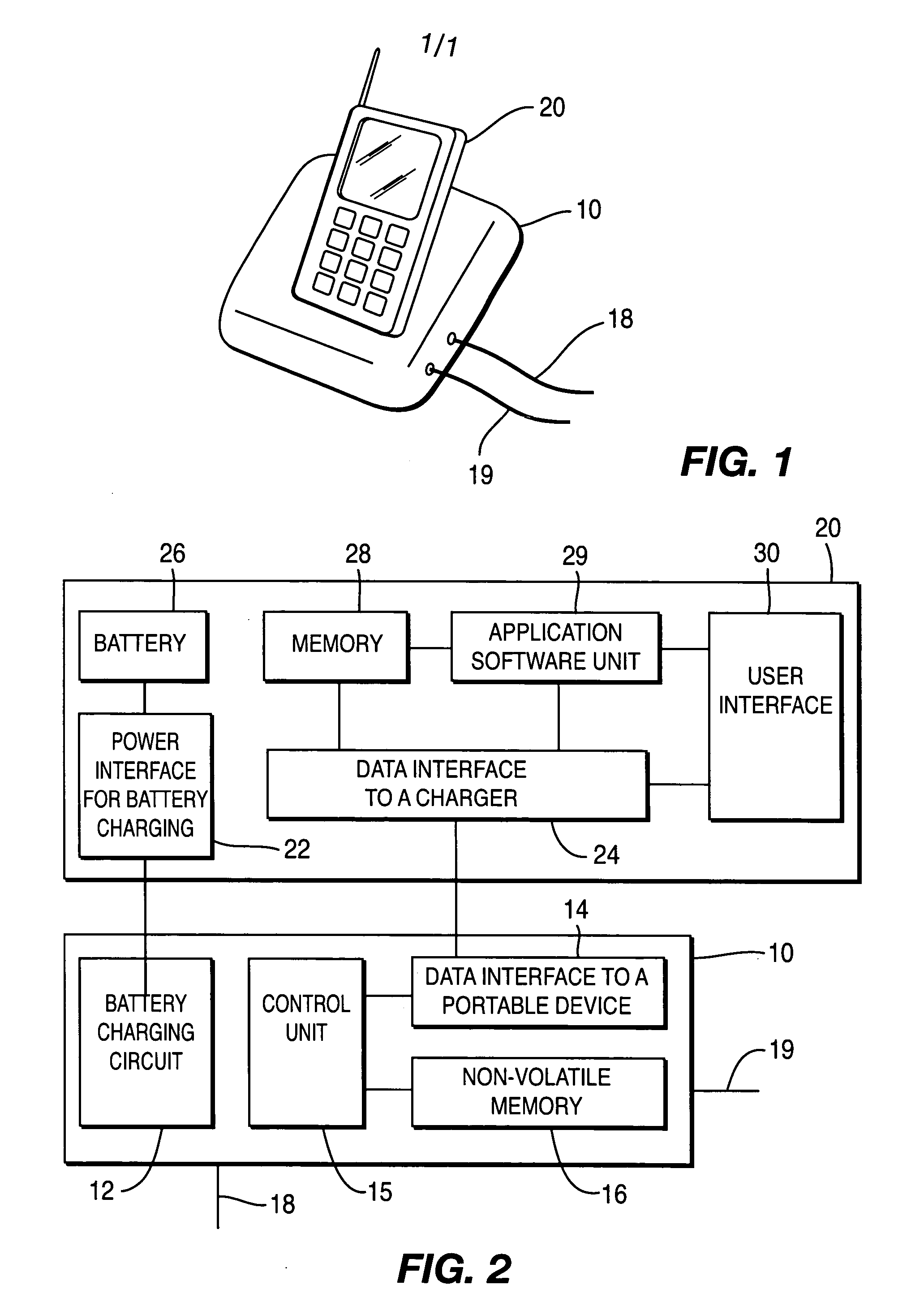 Apparatus for backing up data stored in a portable device