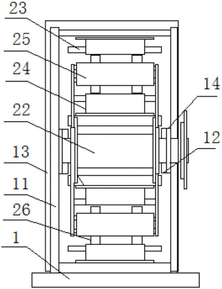 Straight stator generator of utilizing caterpillar drive excitation