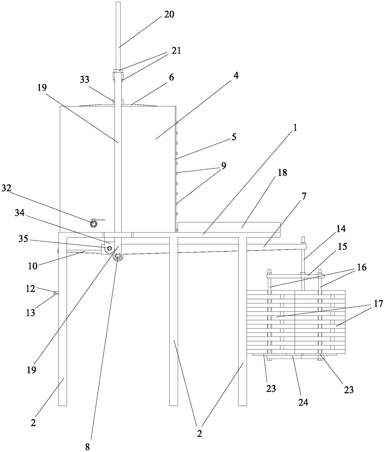 High-pressure hydration consolidation retention box device of geosynthetic clay liner