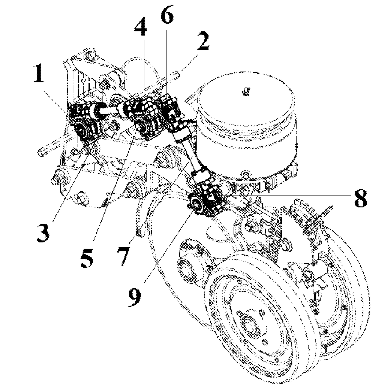 Flexible transmission system for use in agricultural machines and tools in general