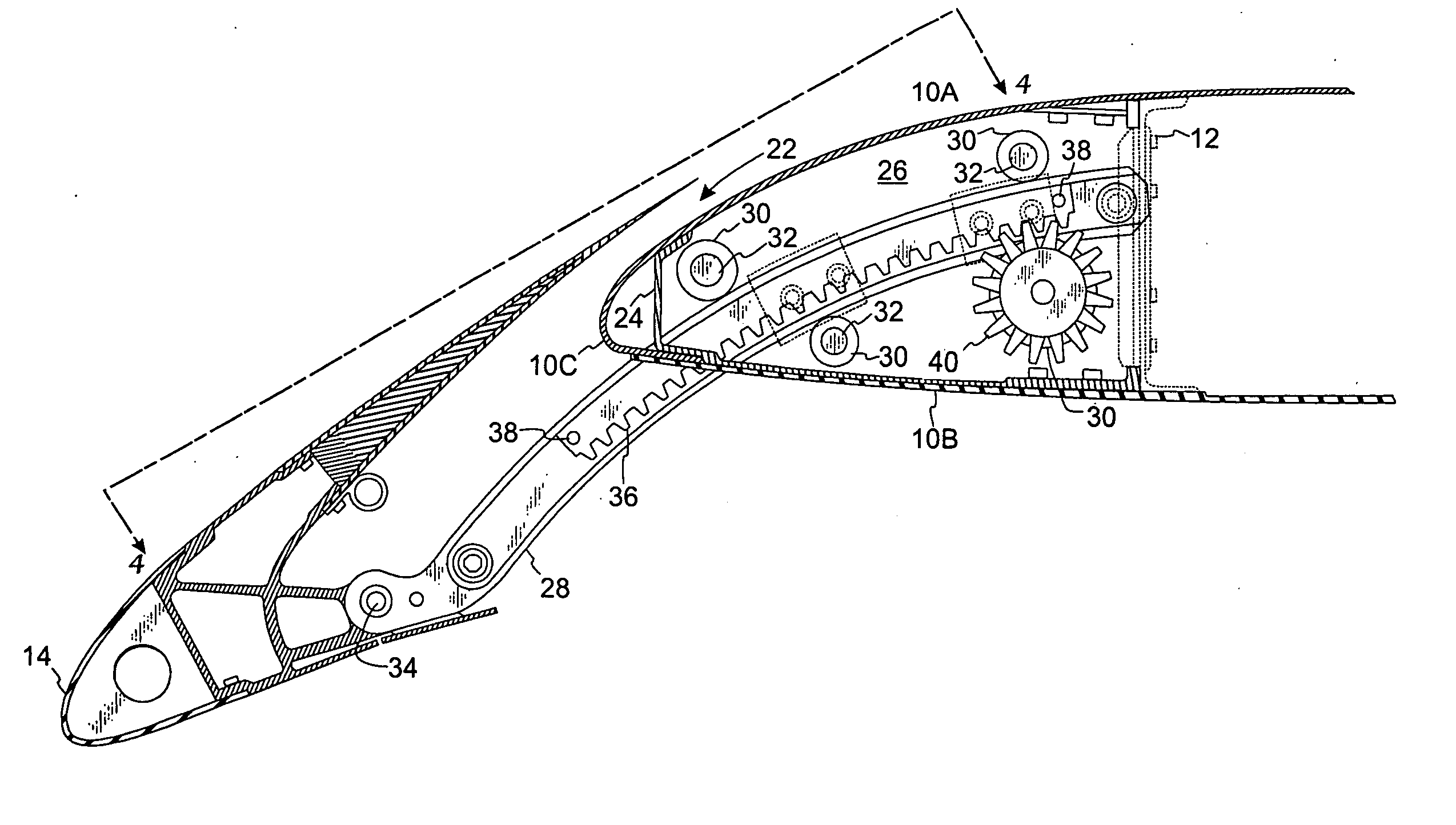 Wing leading edge slat system