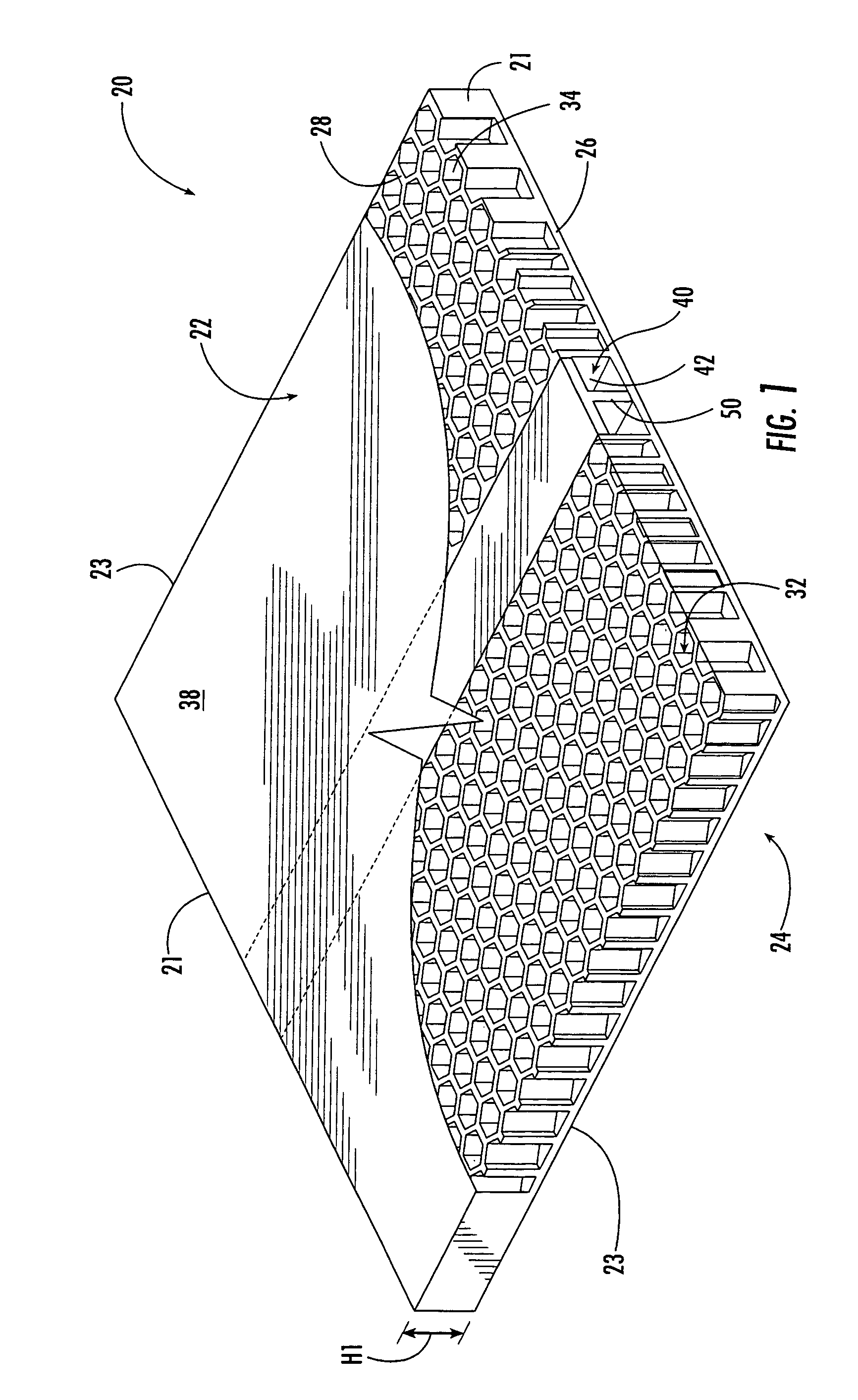 Reinforced fiber panel and method of forming same