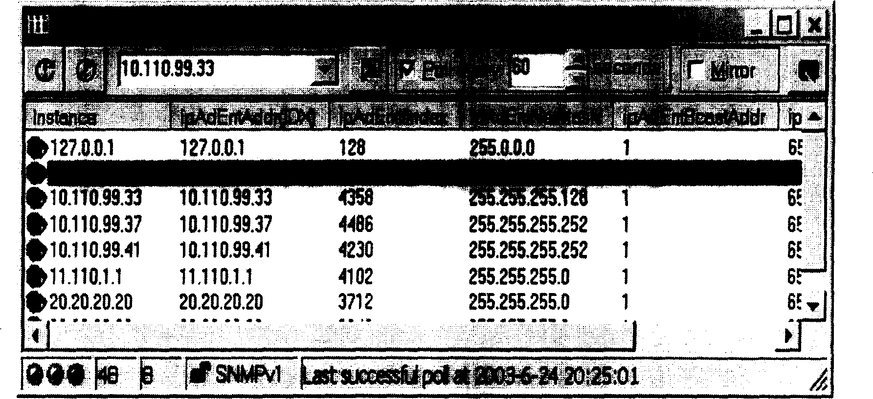 Method for high effectively searching network equipment address in network