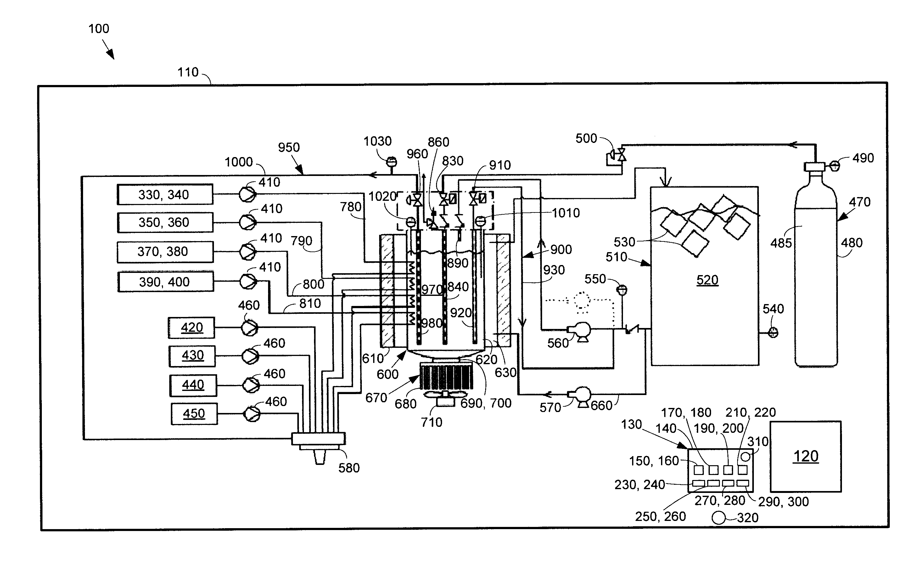 Beverage Dispenser with Integrated Carbonator and a Potable Water/Ice Slurry Refrigeration System