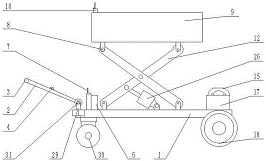 Special jack device for orchard