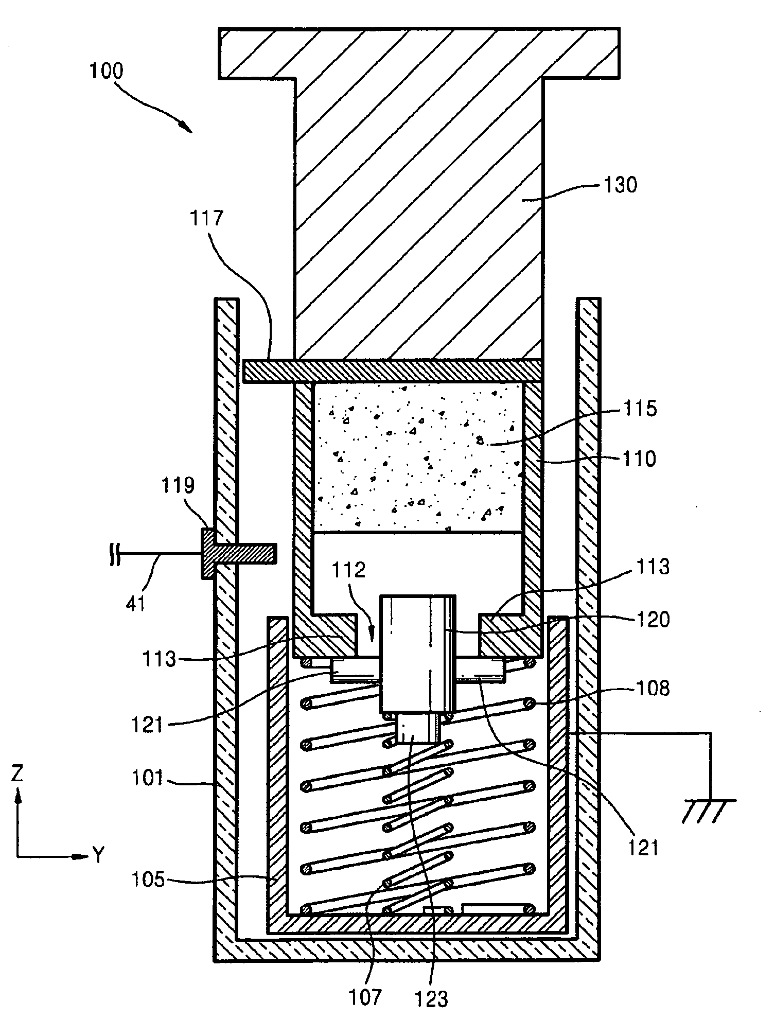 Droplet emitting apparatus having piezoelectric voltage generator and method of emitting a droplet using the same