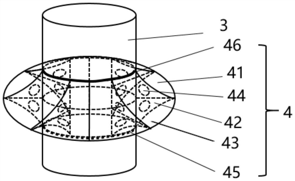 Offshore wind turbine foundation, construction method thereof, ice-resistant device and wind generating set