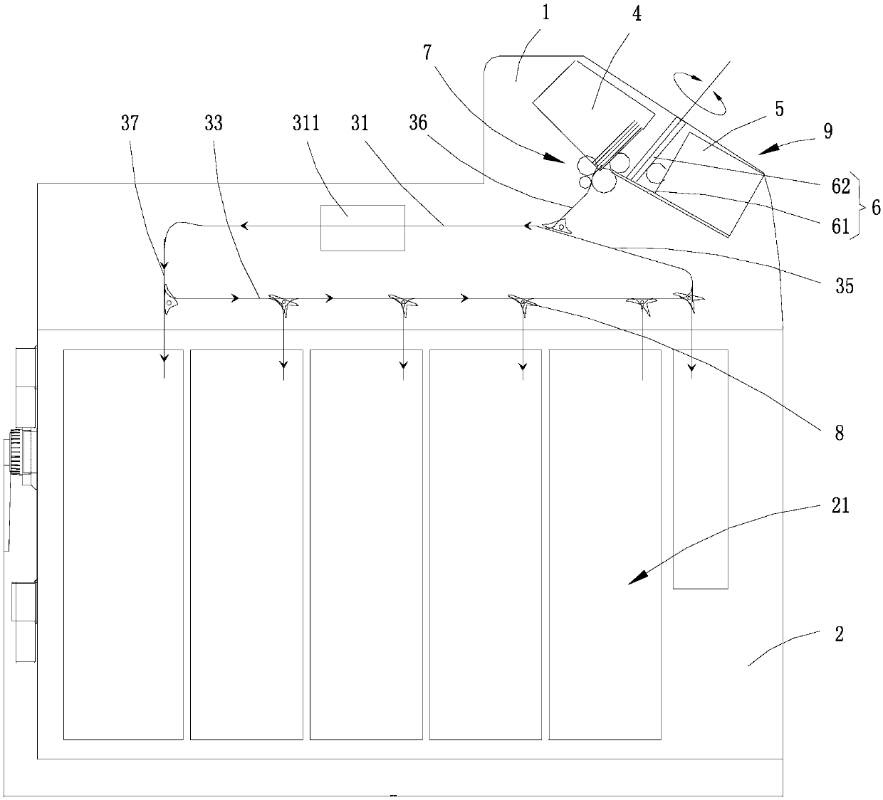 Deposit and withdrawal device and financial self-service equipment