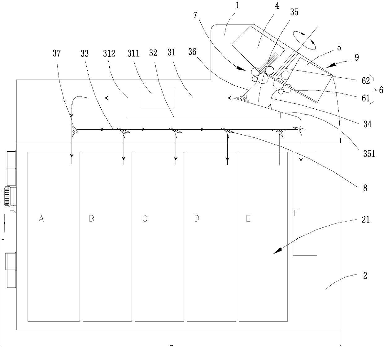 Deposit and withdrawal device and financial self-service equipment