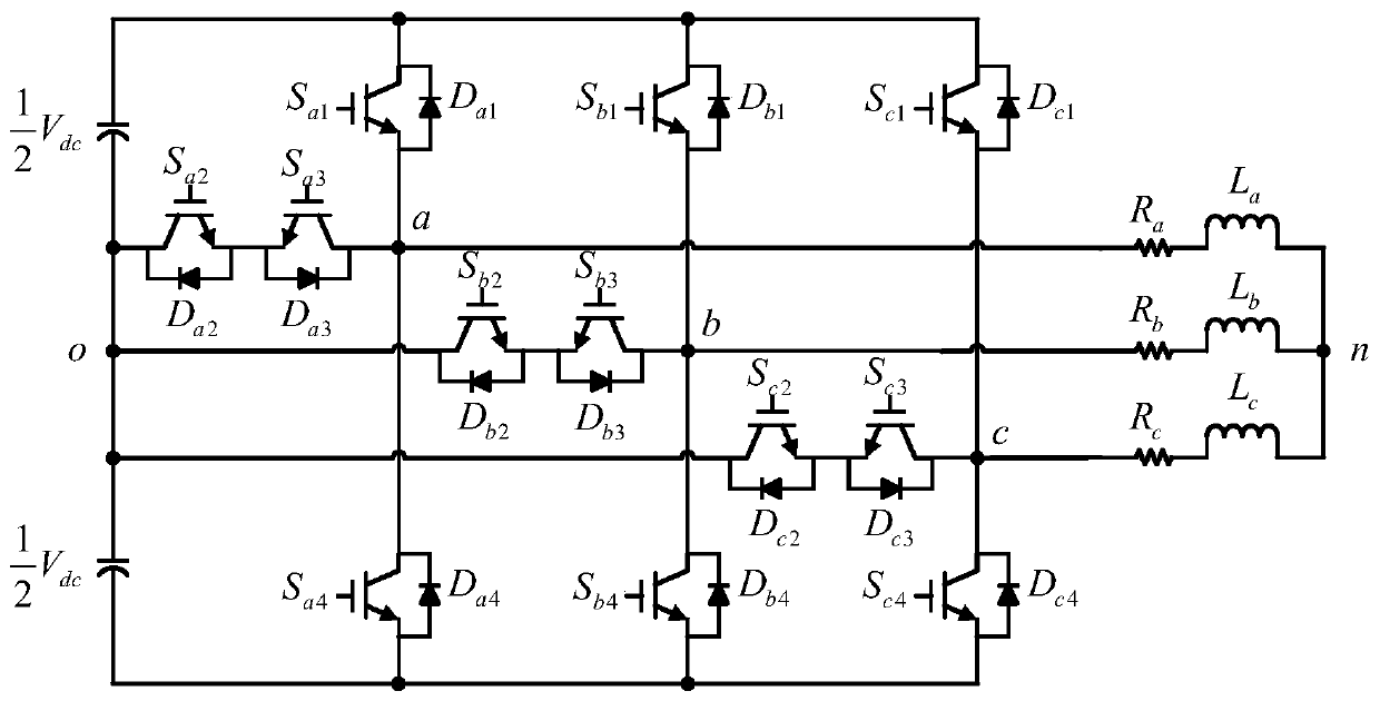 T-type three-level inverter fault diagnosis method based on phase voltage residual