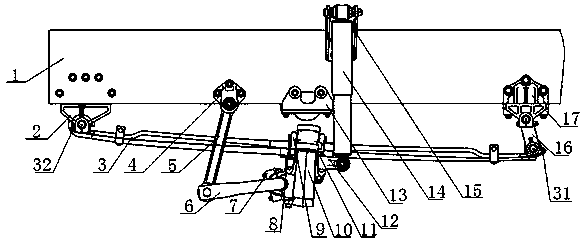 Front steel plate spring suspension system