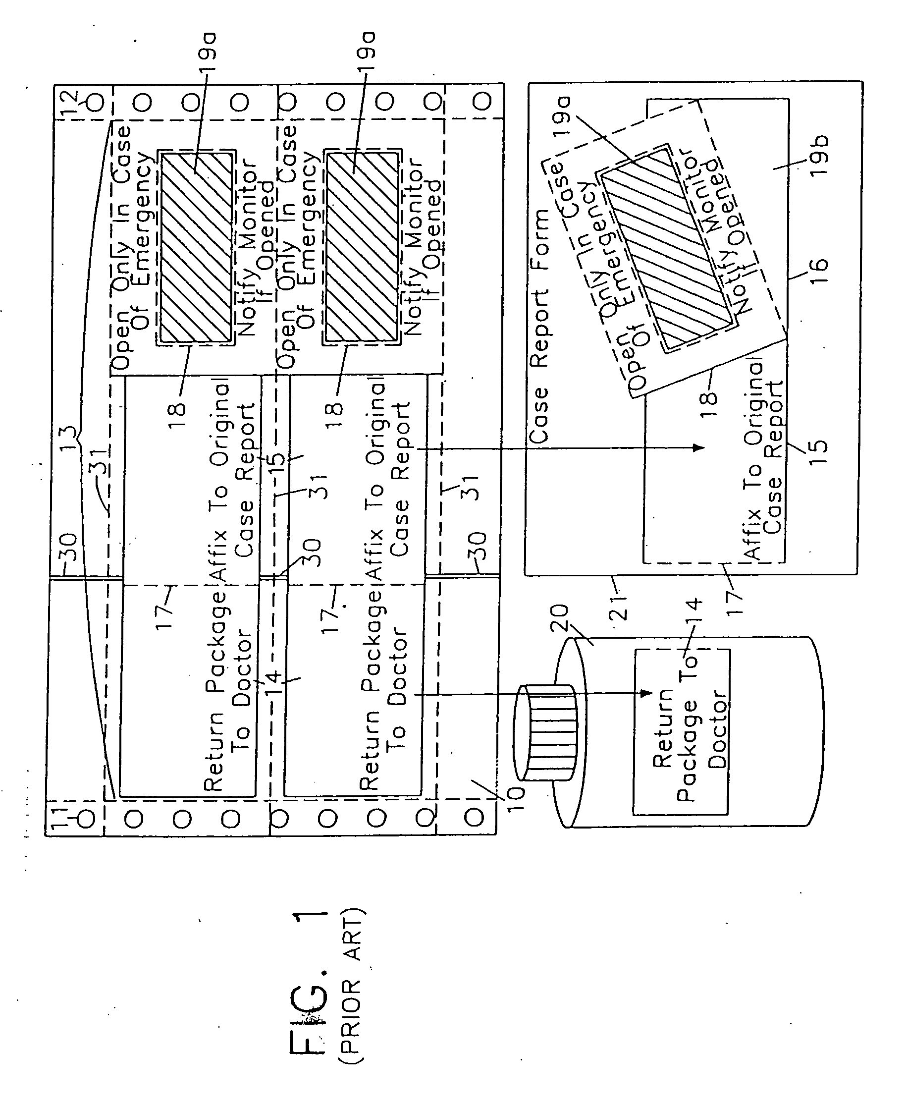 Label form for use in drug testing and method for applying the same