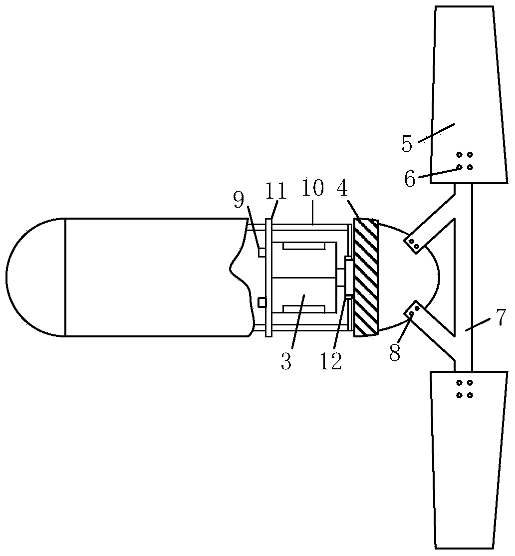 Movement control mechanism of rotor adjusting type underground glider