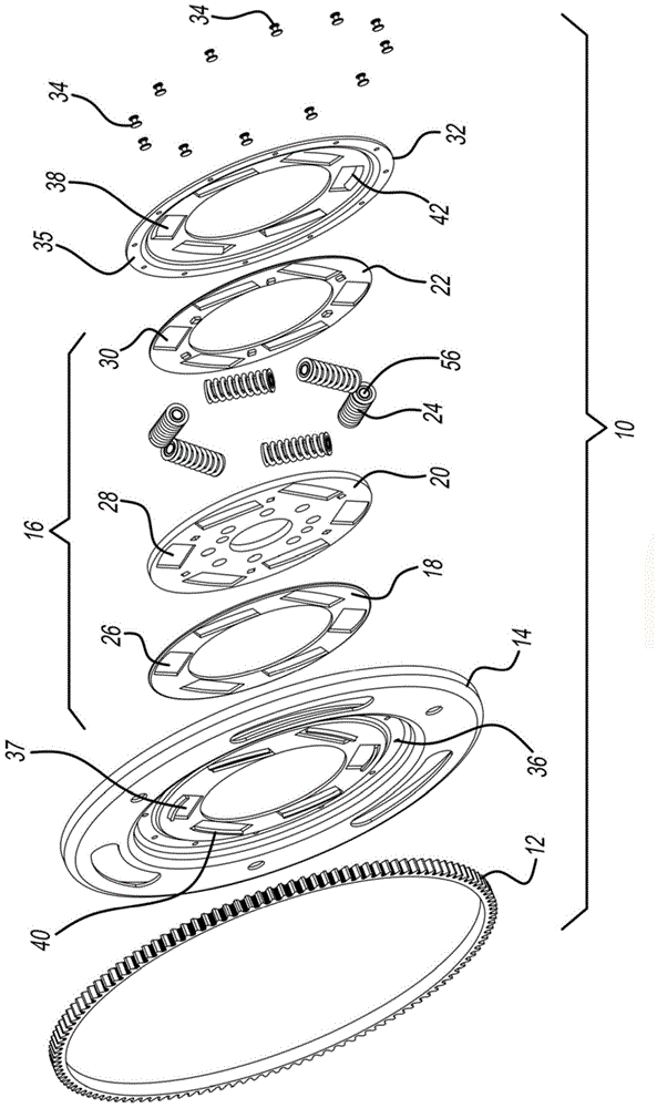 Vehicle flexible drive plate with torsion damper