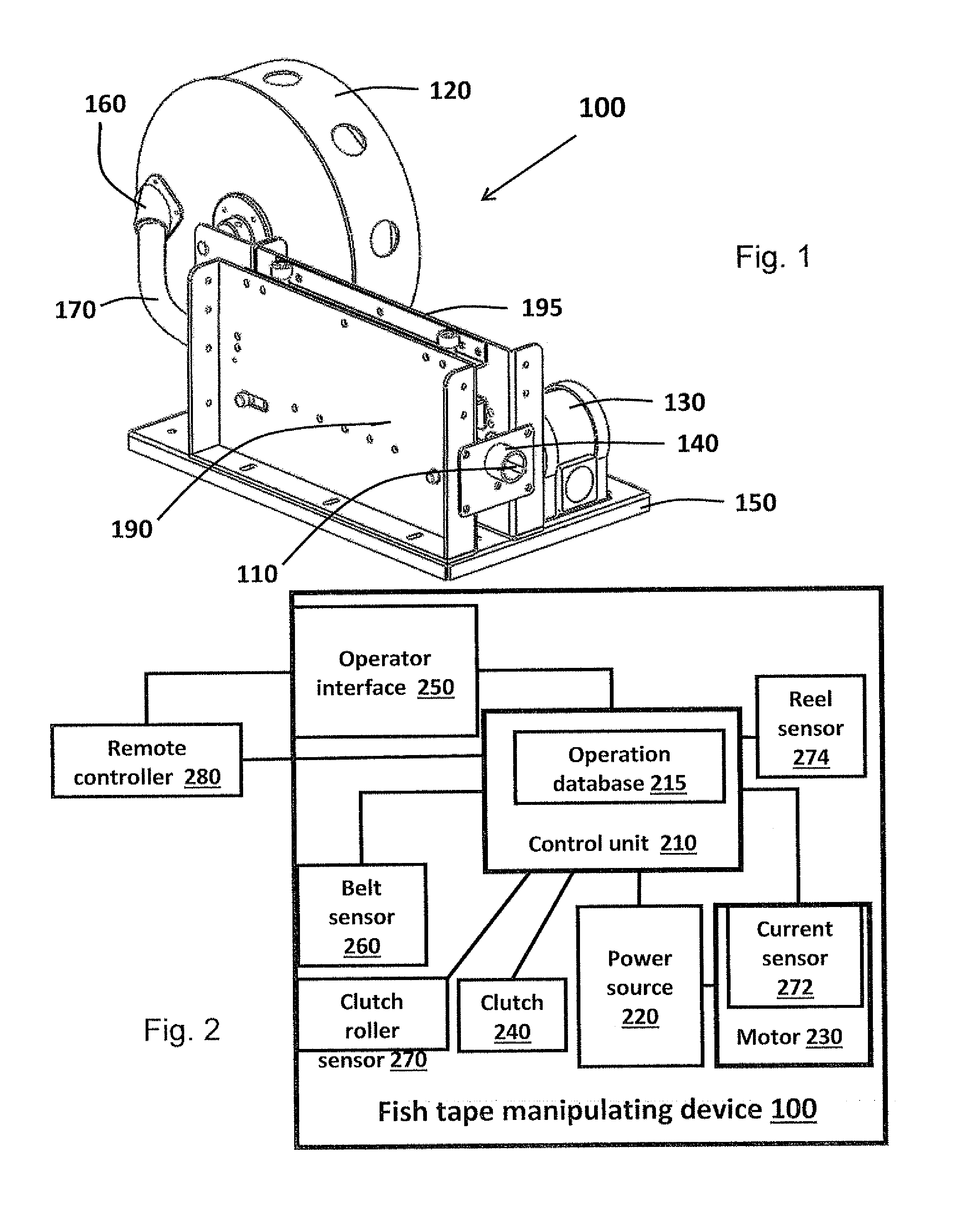 Device and method for fish tape reel system