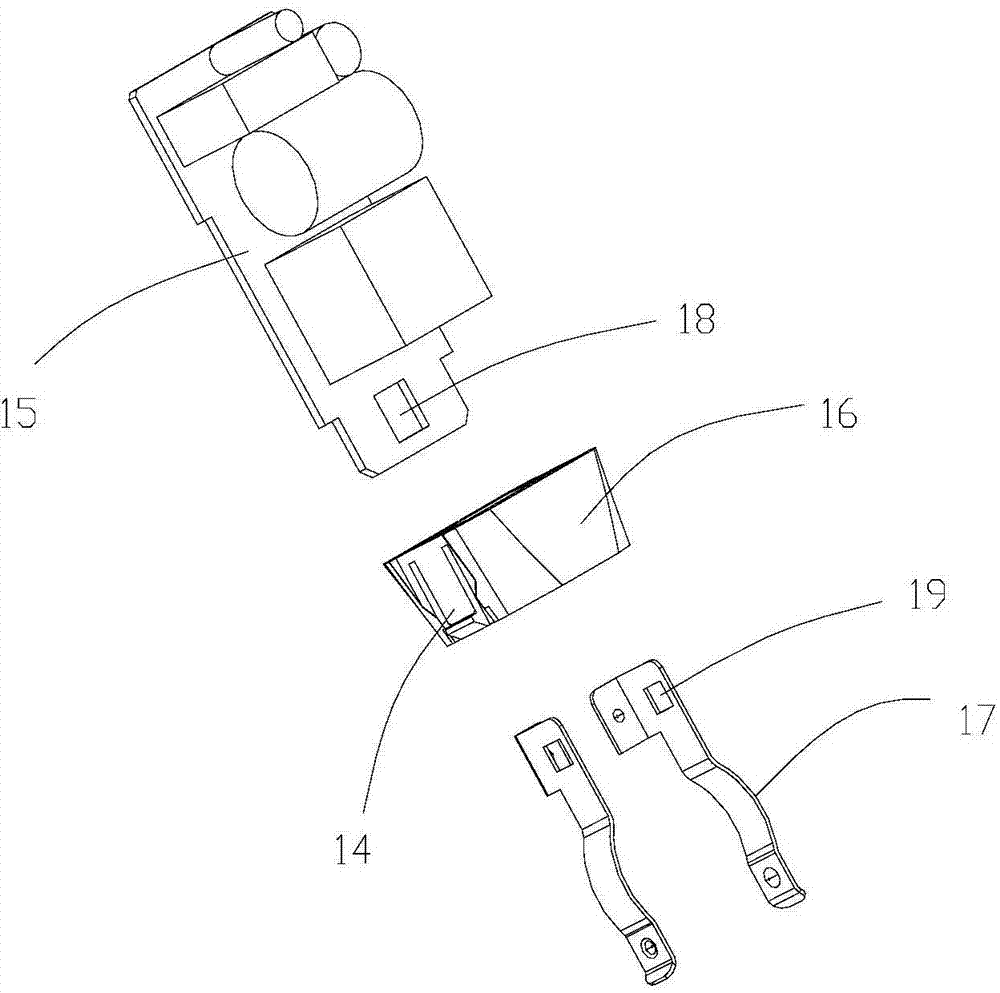 Buckle type assembled LED lamp structure