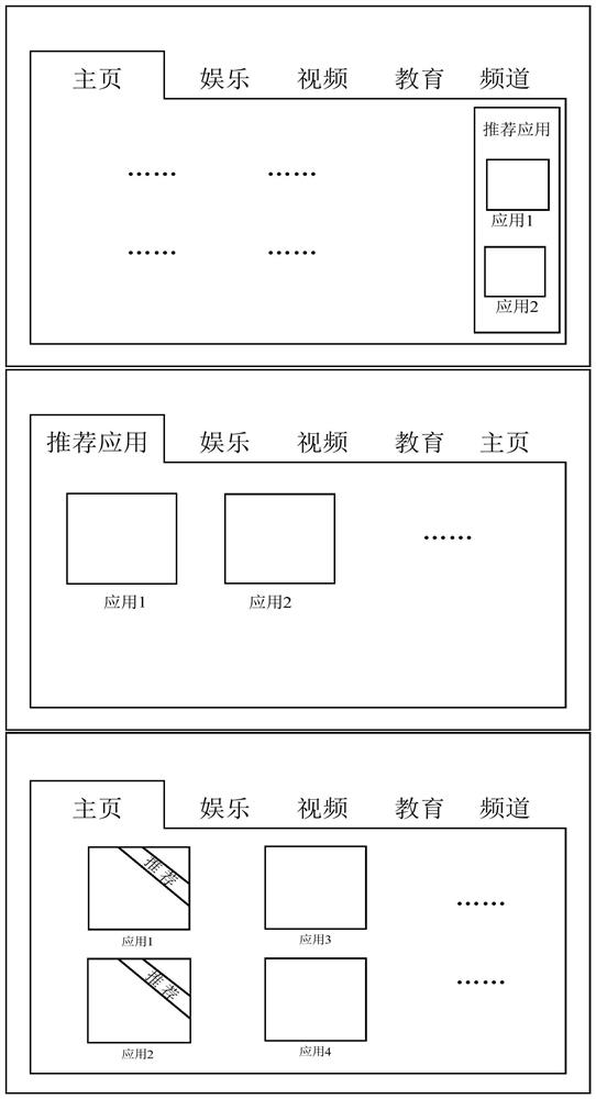 Application download entry display method and device