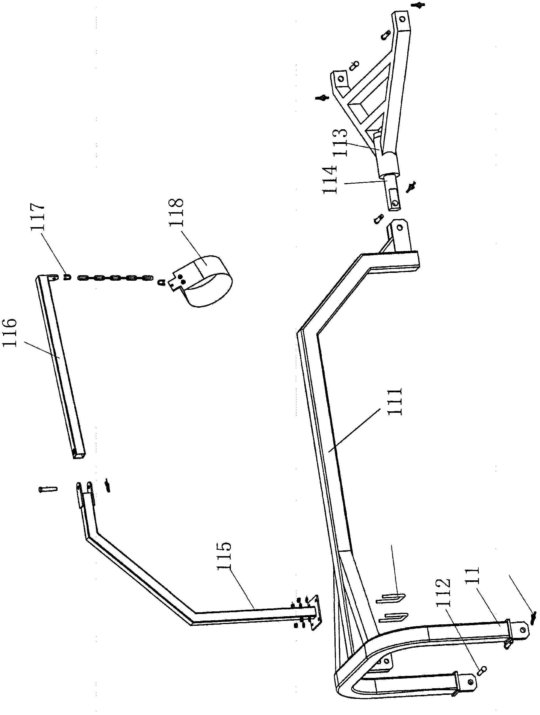 Suspension towing mechanism