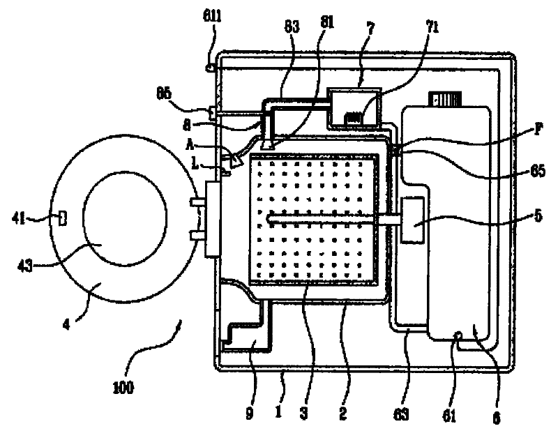 Washing device for display