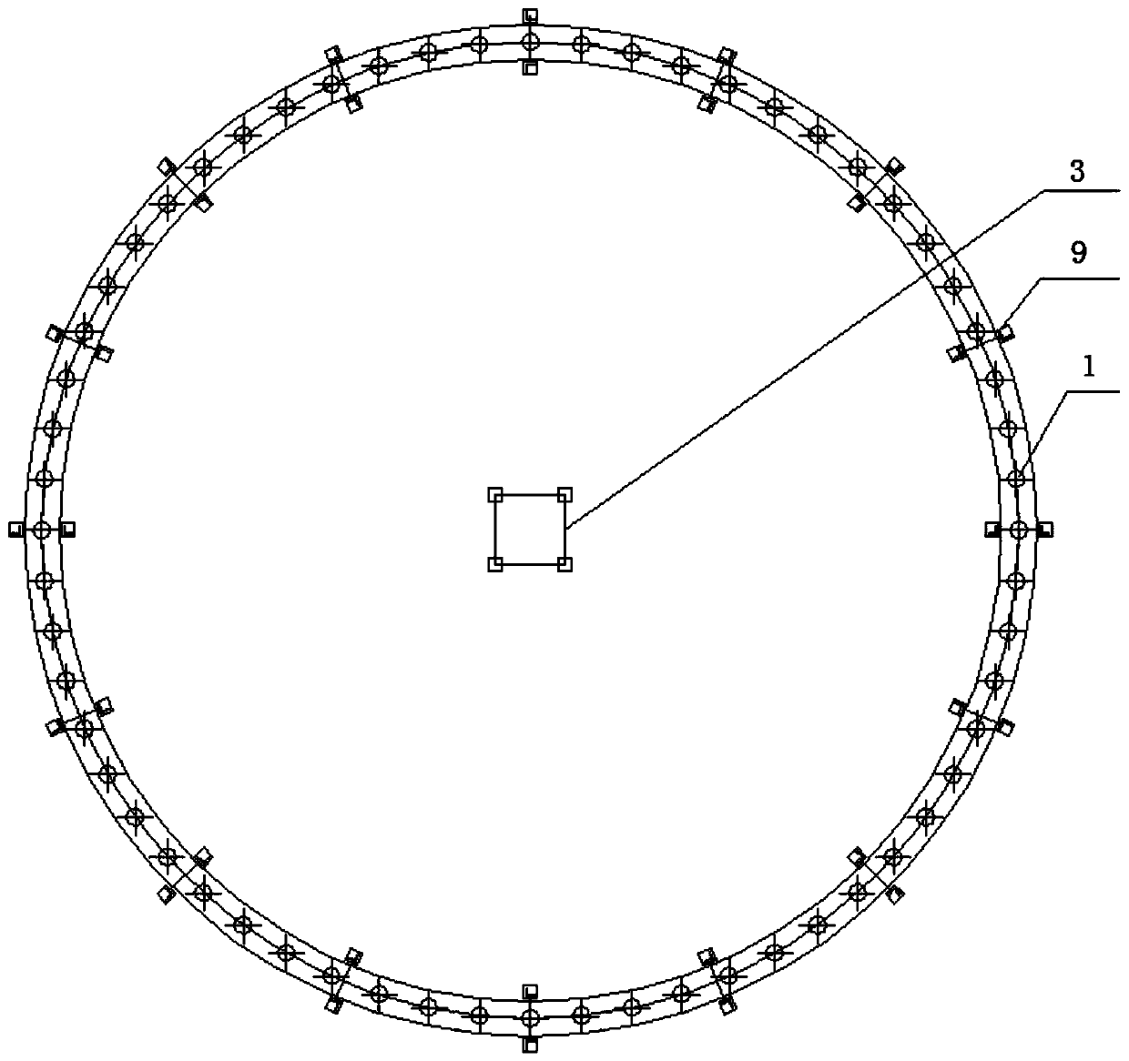 A kind of metallurgical industry furnace body ring bolt installation method