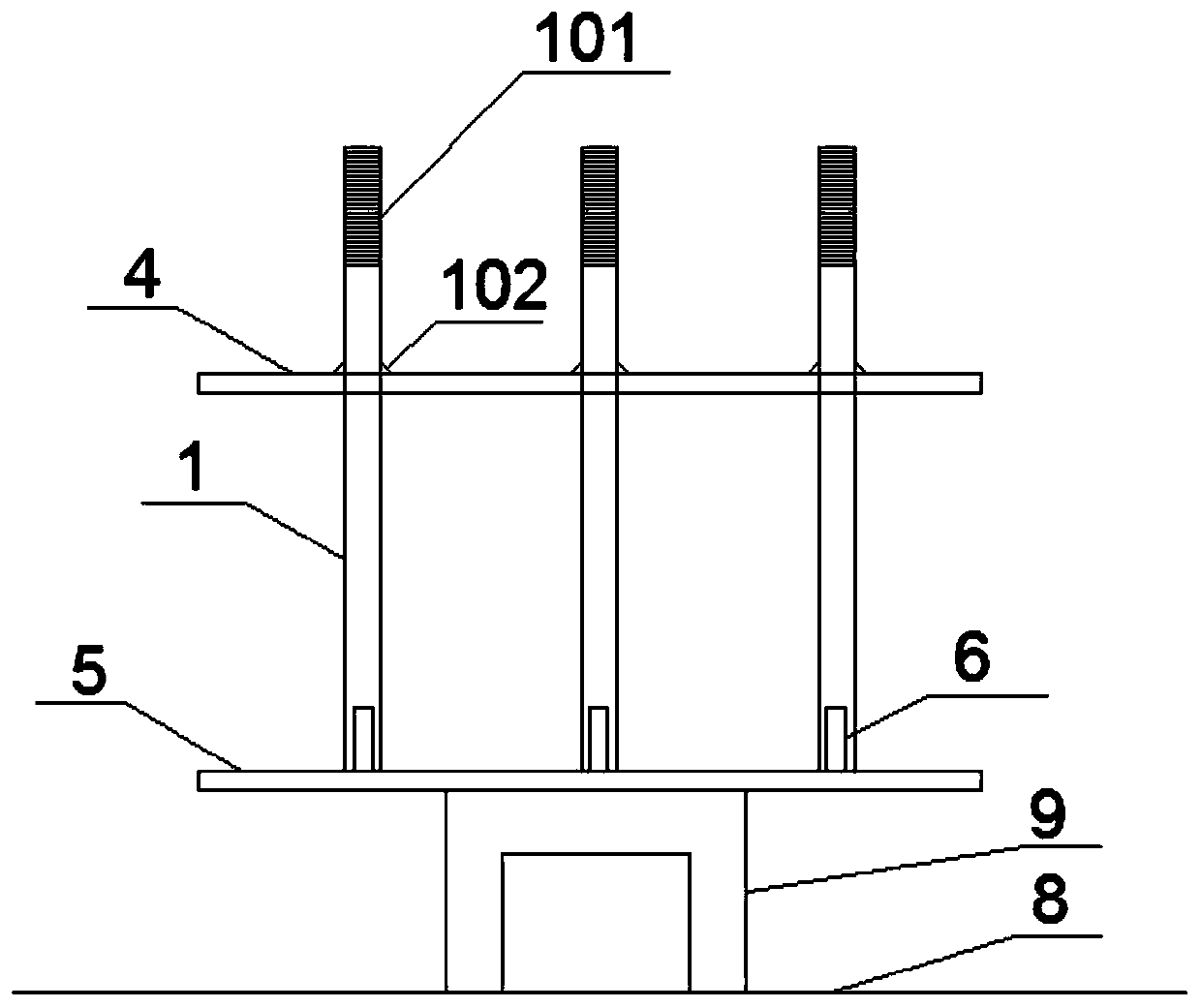 A kind of metallurgical industry furnace body ring bolt installation method