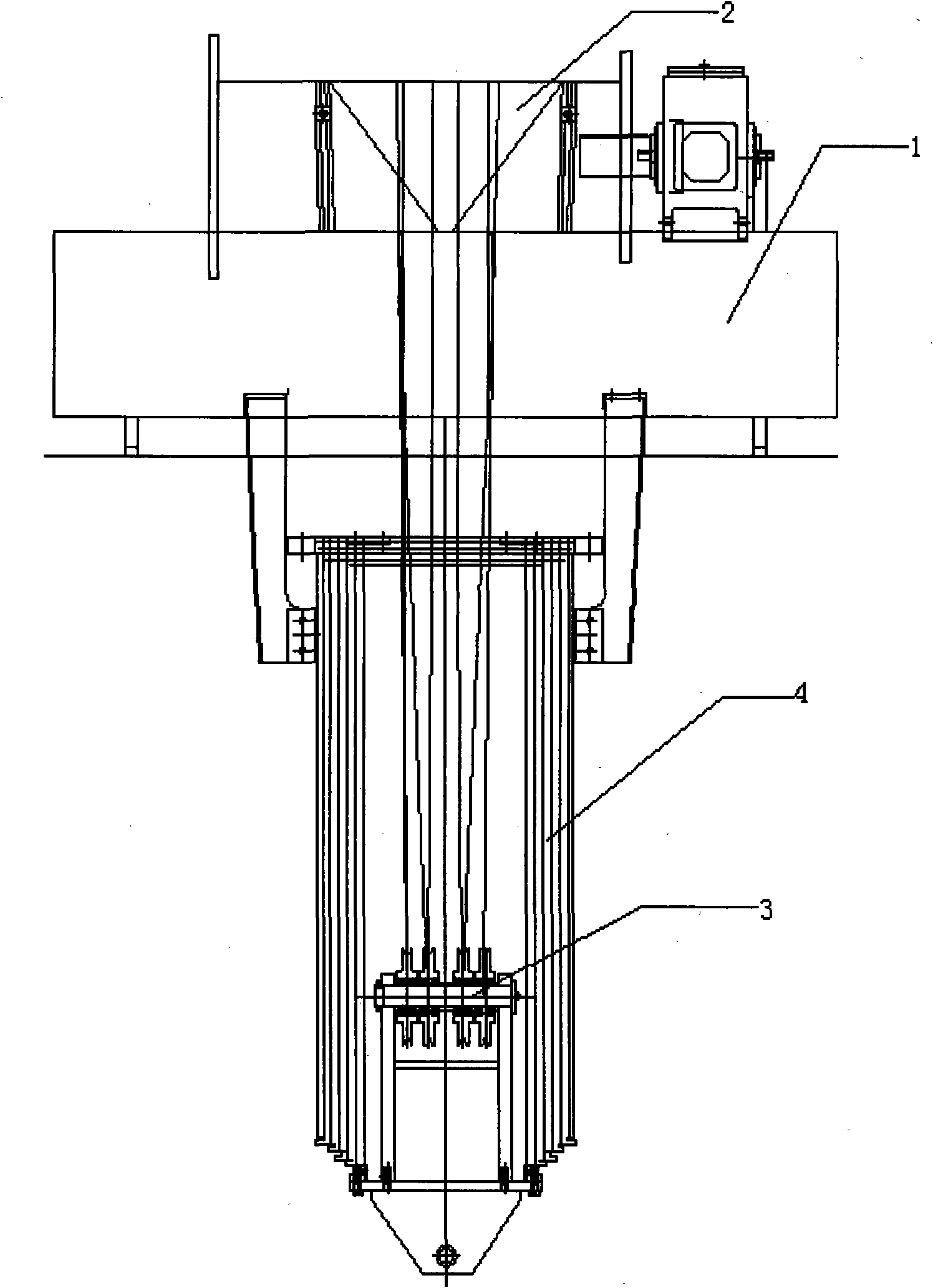 Bridge crane telescopic sleeve type rigid positioning device