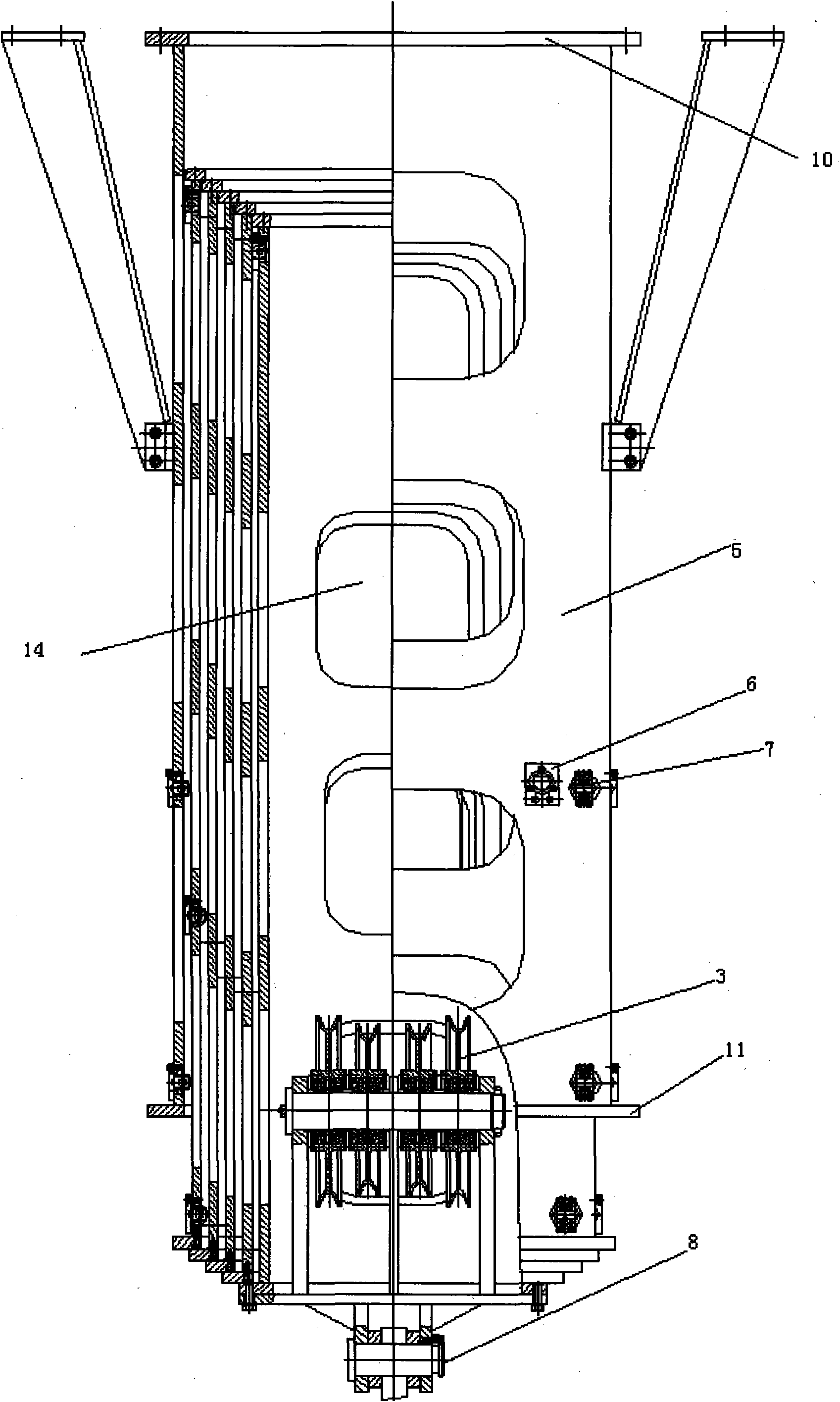 Bridge crane telescopic sleeve type rigid positioning device