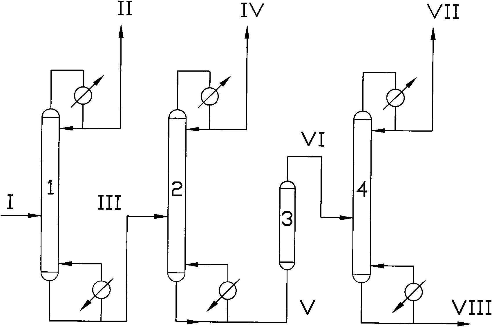 Pre-separation method of C5 diene for distilling off methyl butane for two times