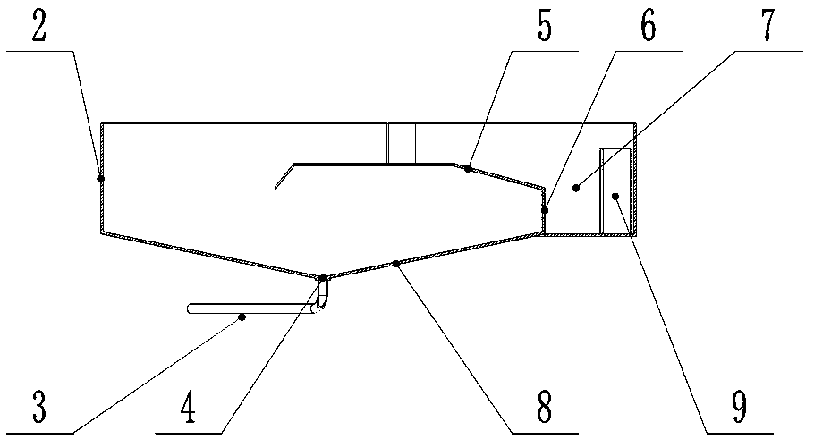 Sand discharge funnel