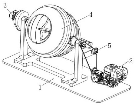 Constructional engineering mixer with transmission shaft convenient to replace