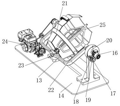 Constructional engineering mixer with transmission shaft convenient to replace