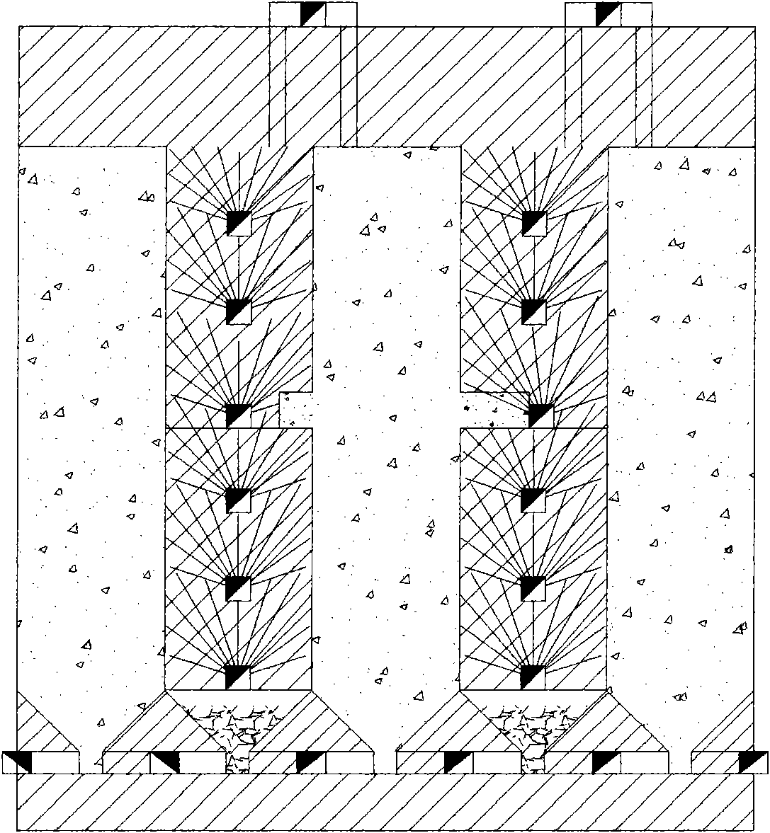 Sublevel shrinkage caving stage open stope afterwards filling mining method