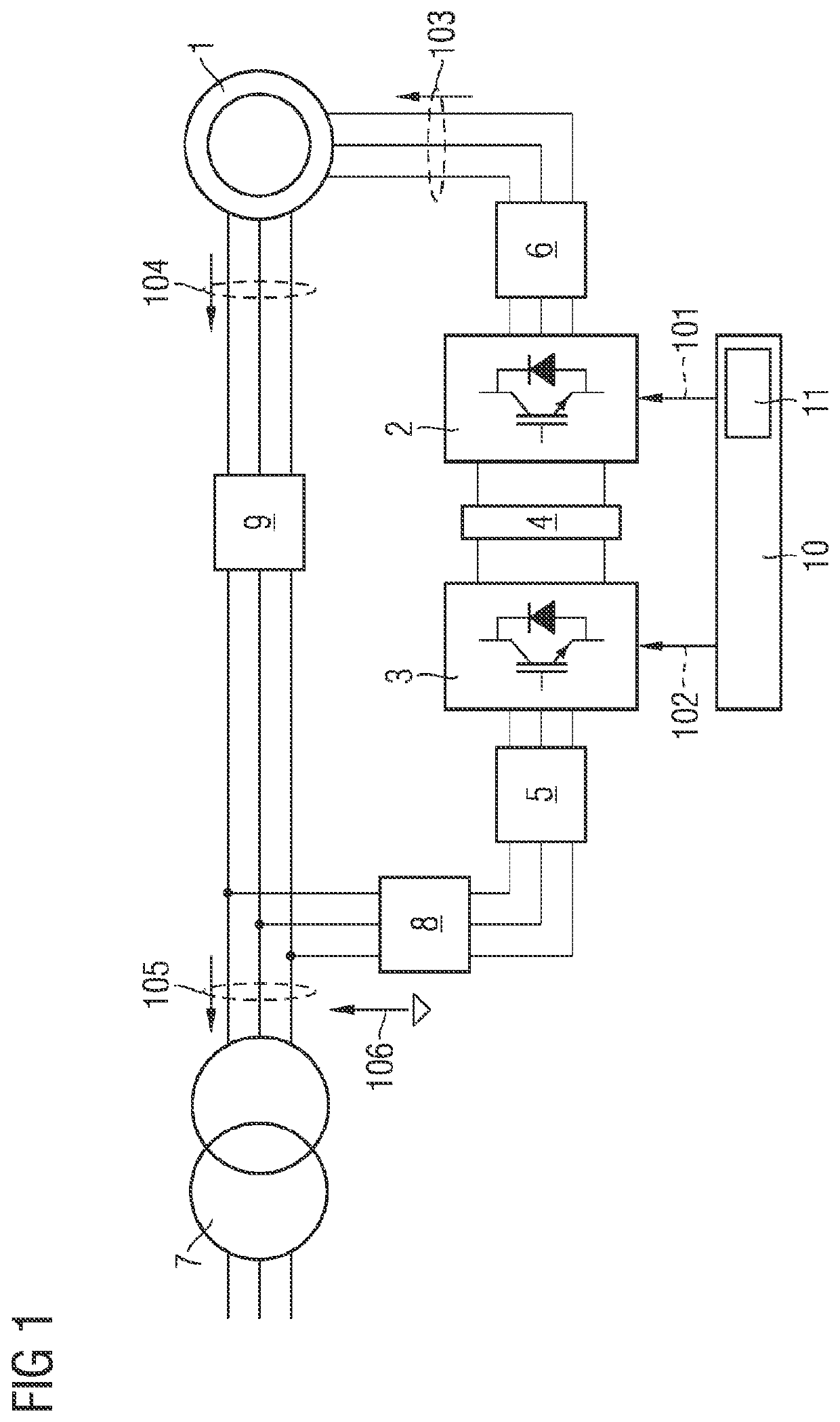 Control system and method for the rotor side converter of a doubly-fed induction generator in a wind turbine